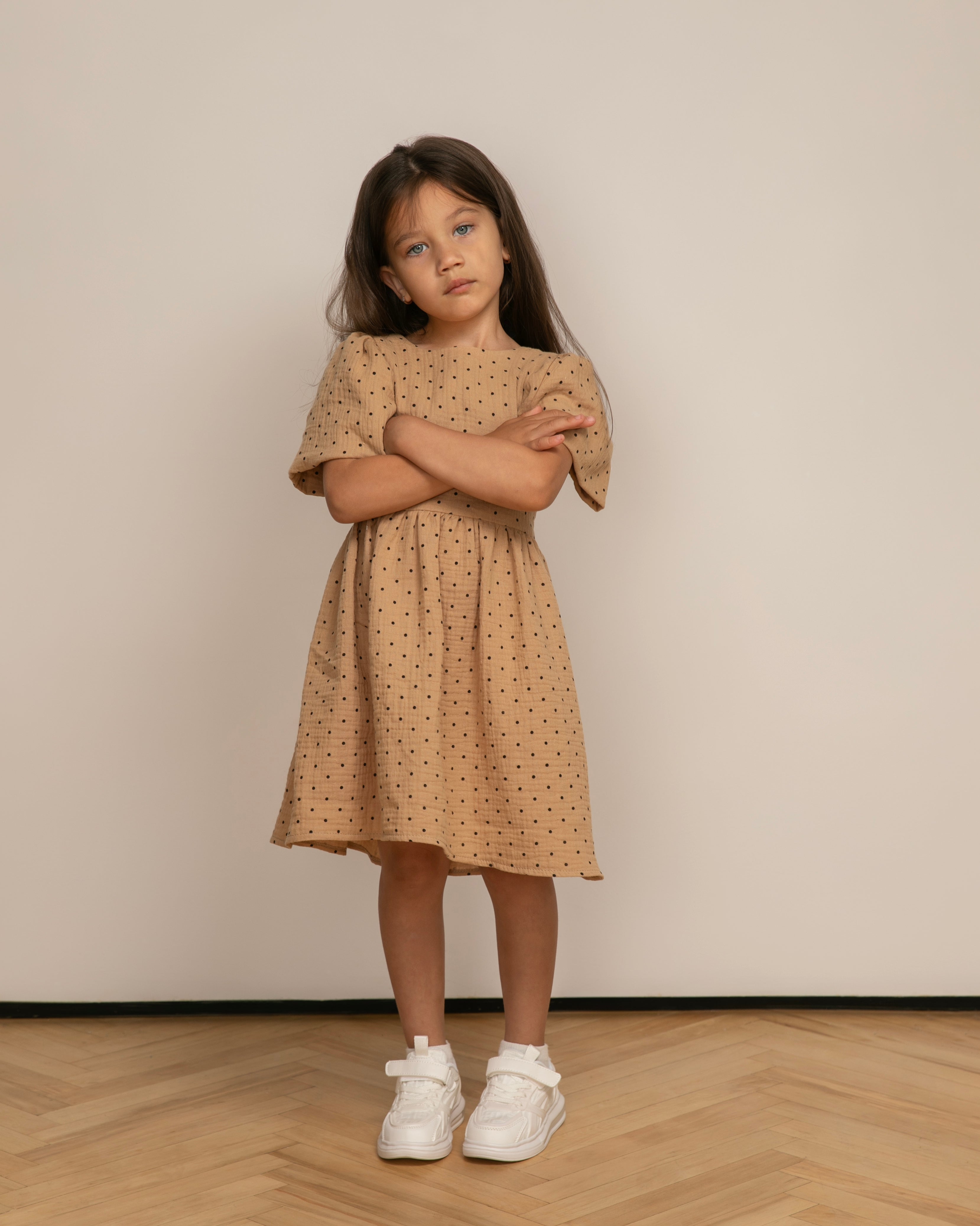 Little Cappucino Polka Dress