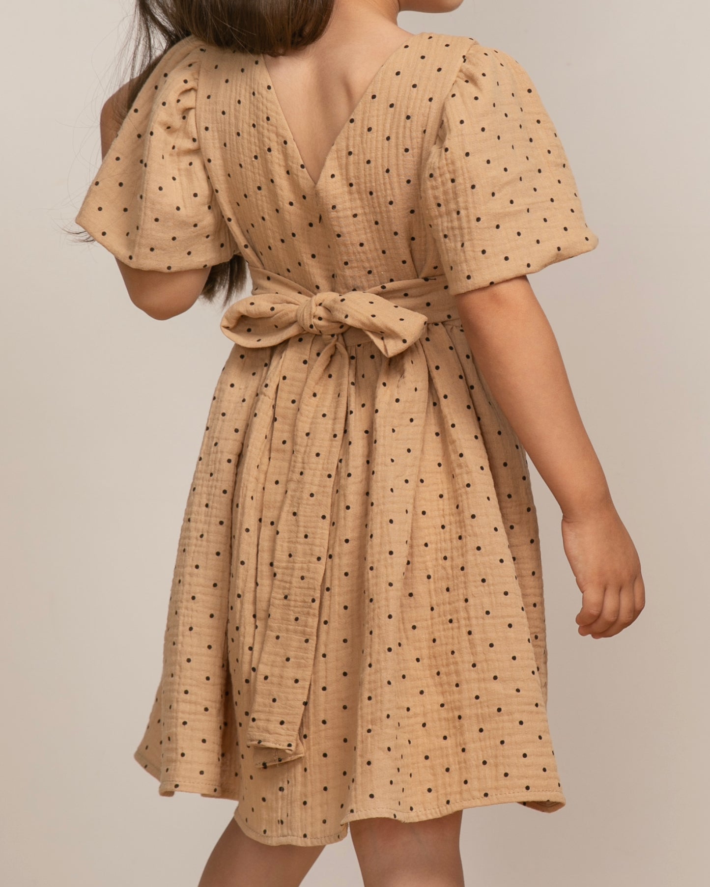 Little Cappucino Polka Dress