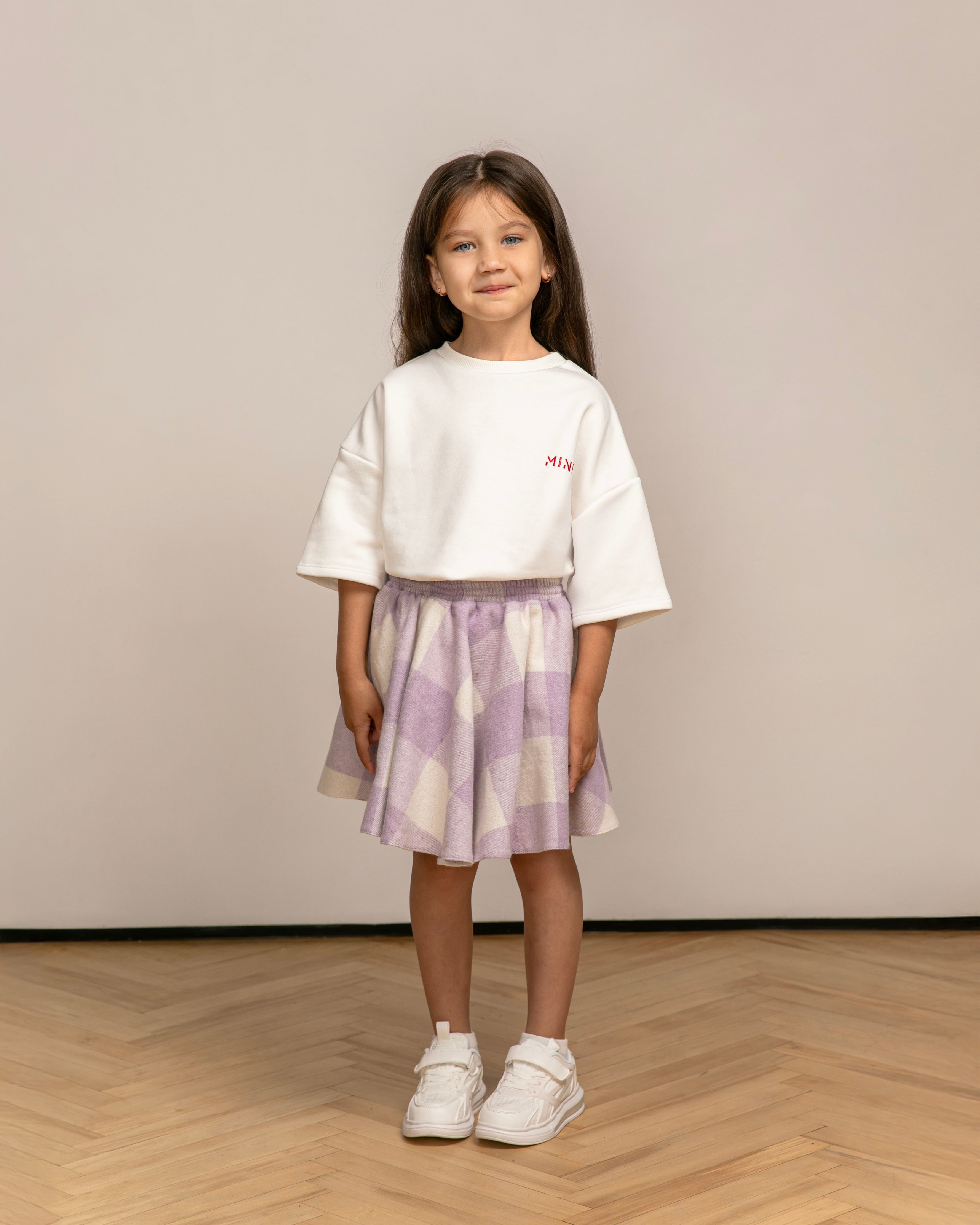 Mini plade-Liliac Skirt
