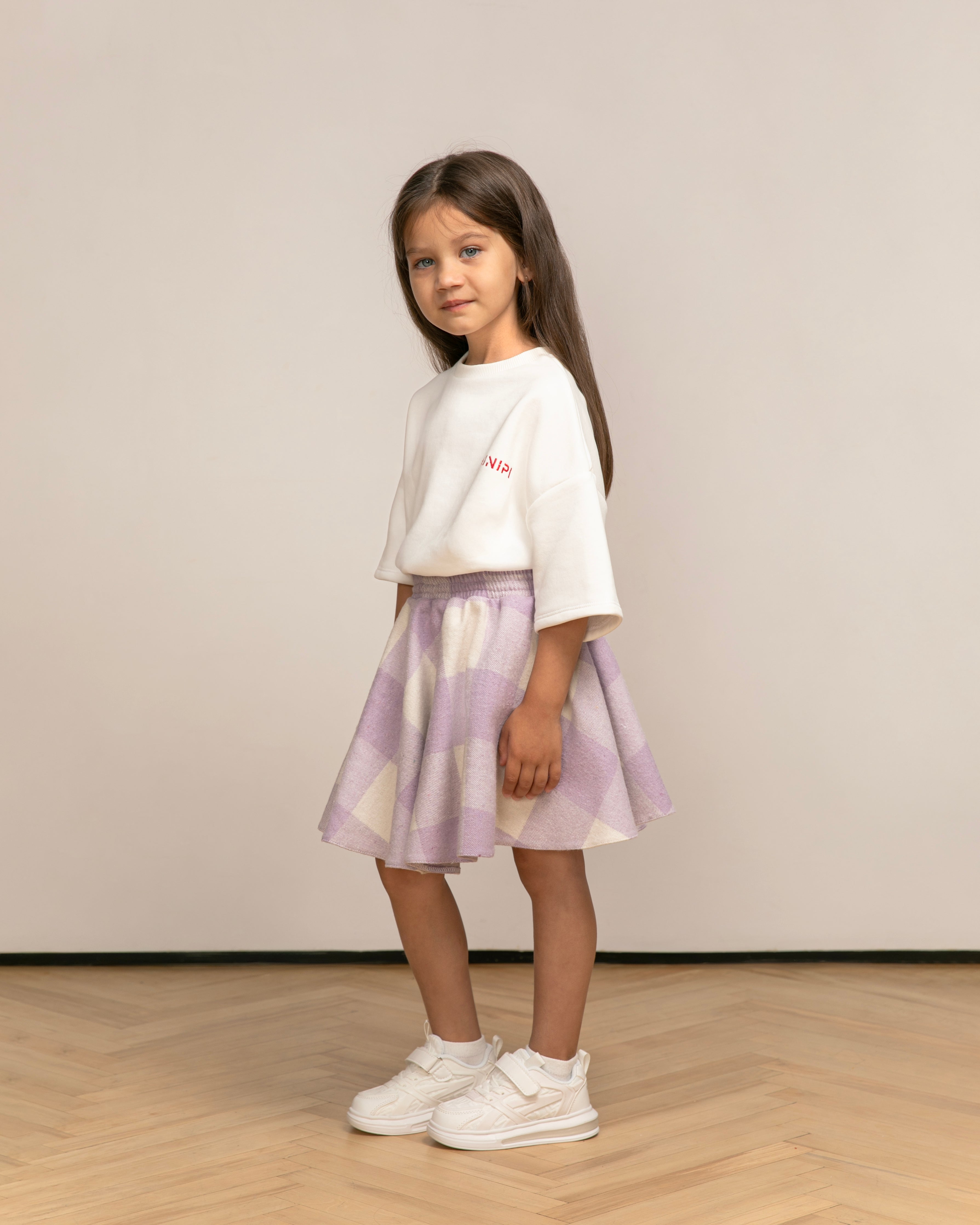 Mini plade-Liliac Skirt