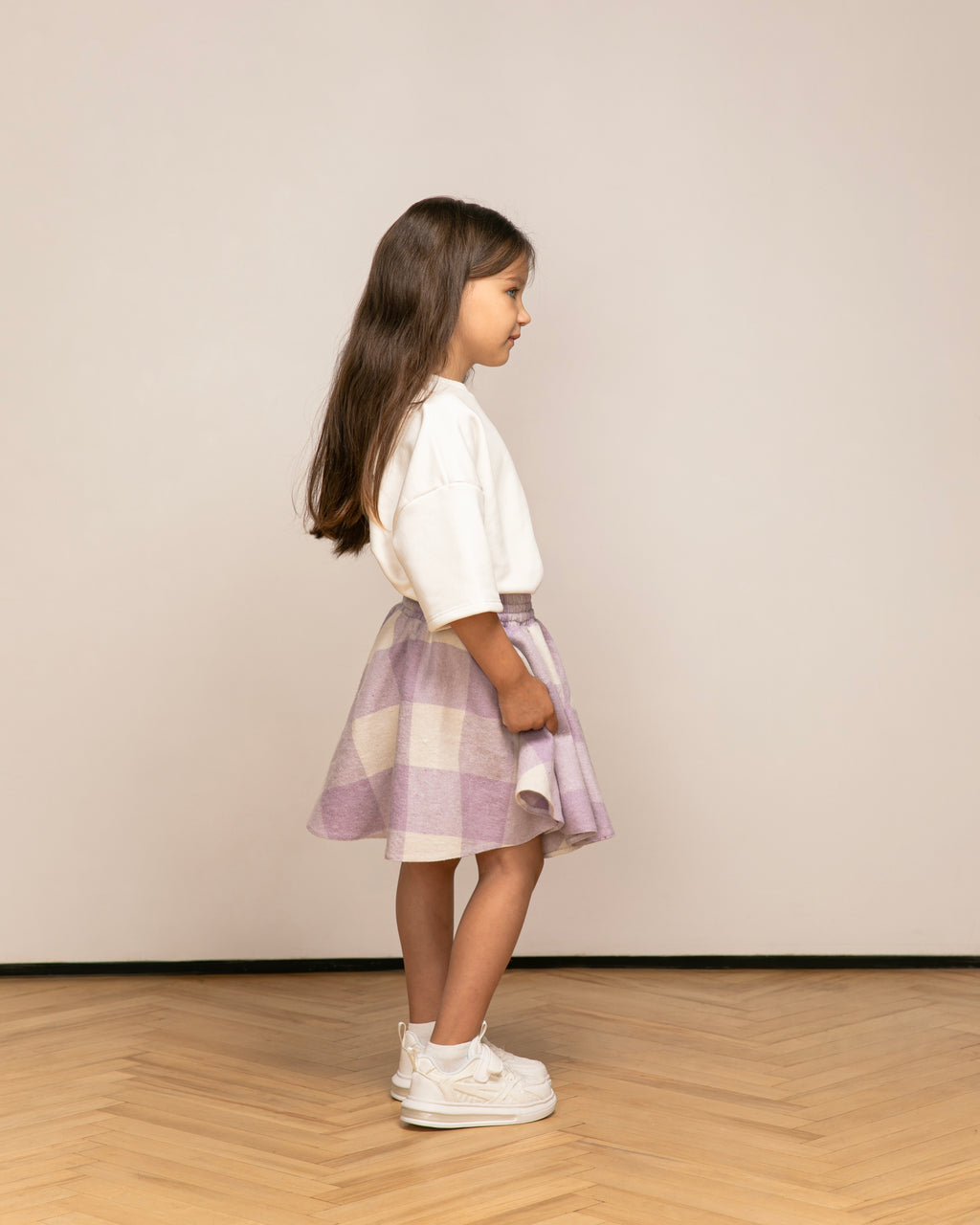 Mini plade-Liliac Skirt
