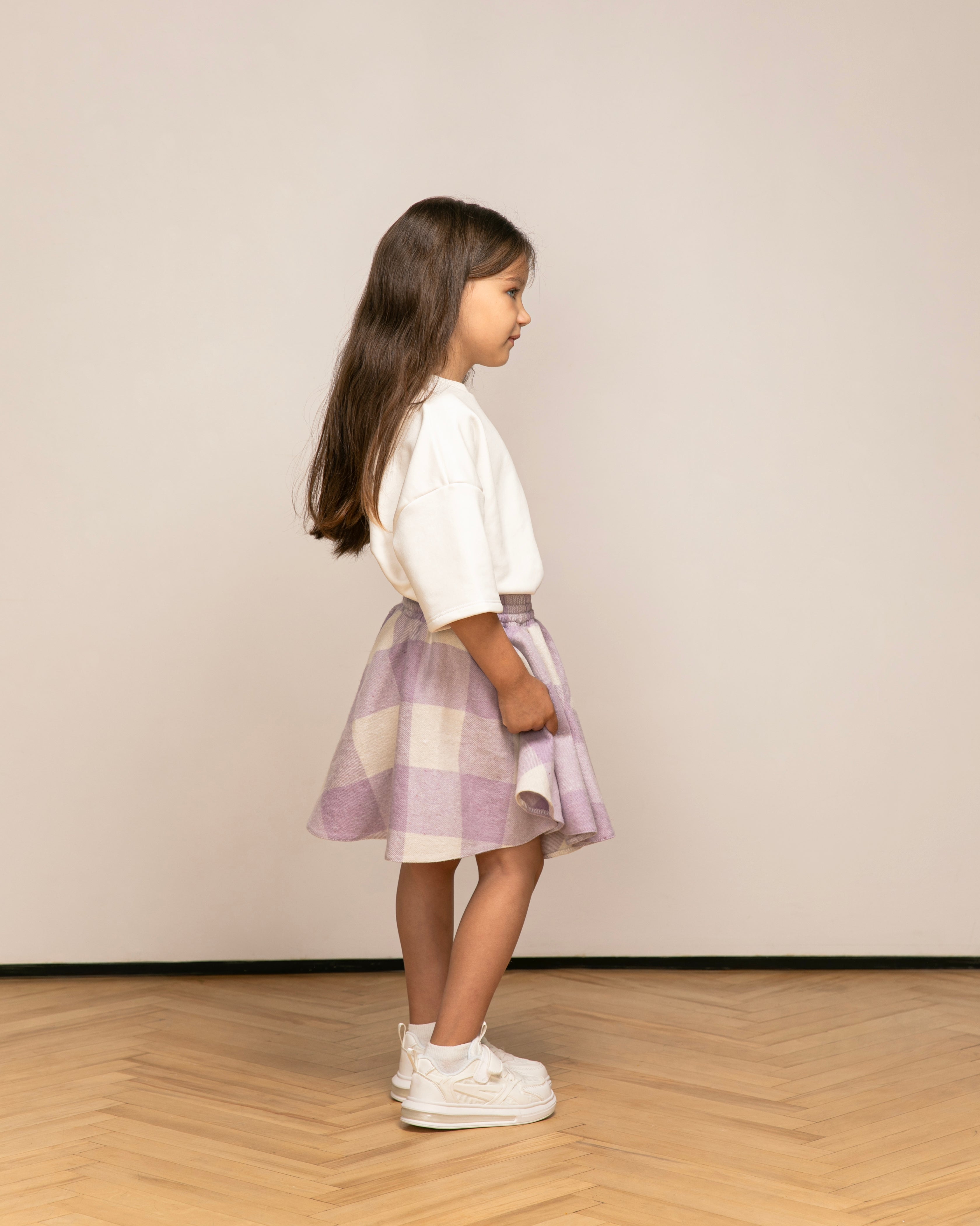 Mini plade-Liliac Skirt