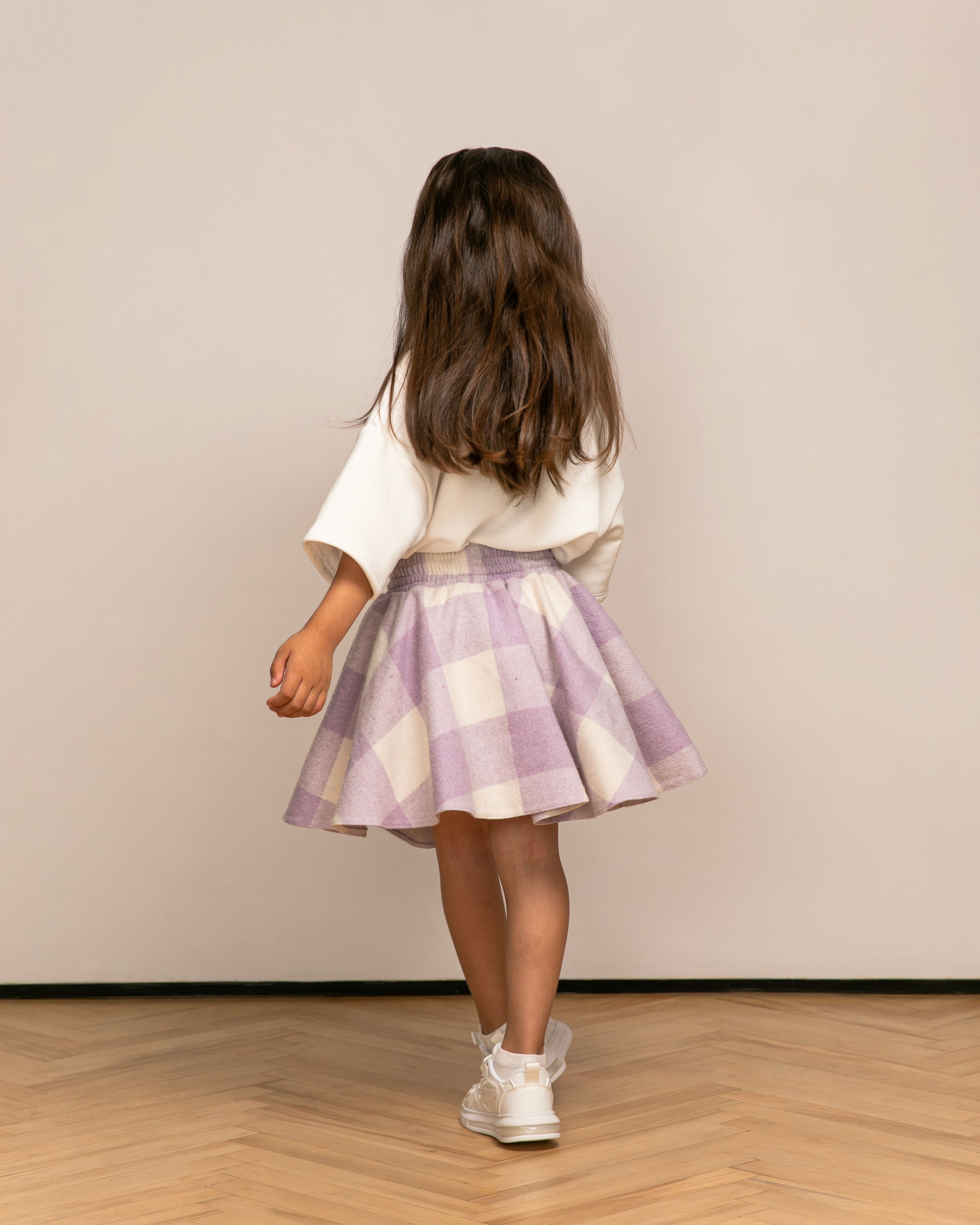 Mini plade-Liliac Skirt