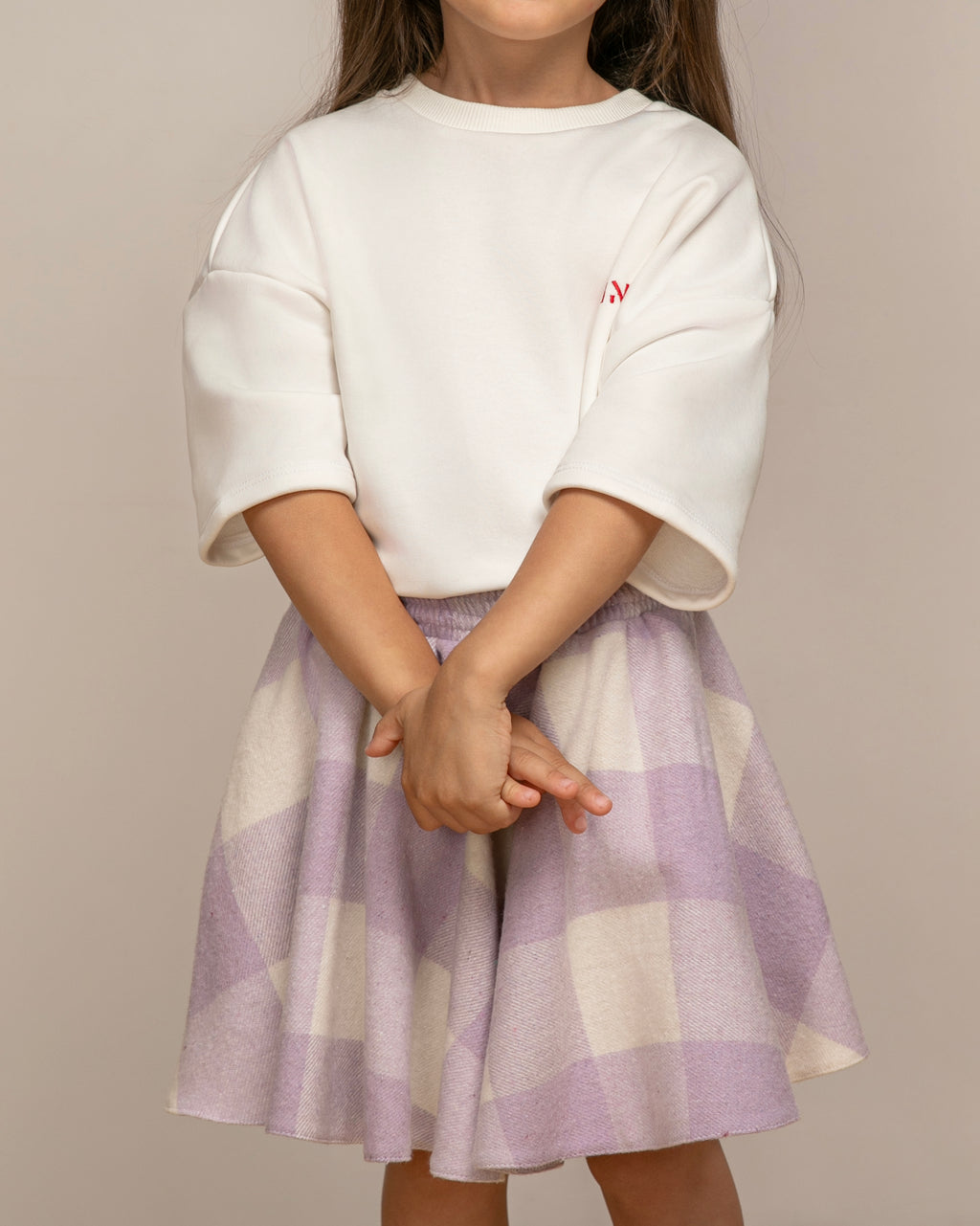 Mini plade-Liliac Skirt
