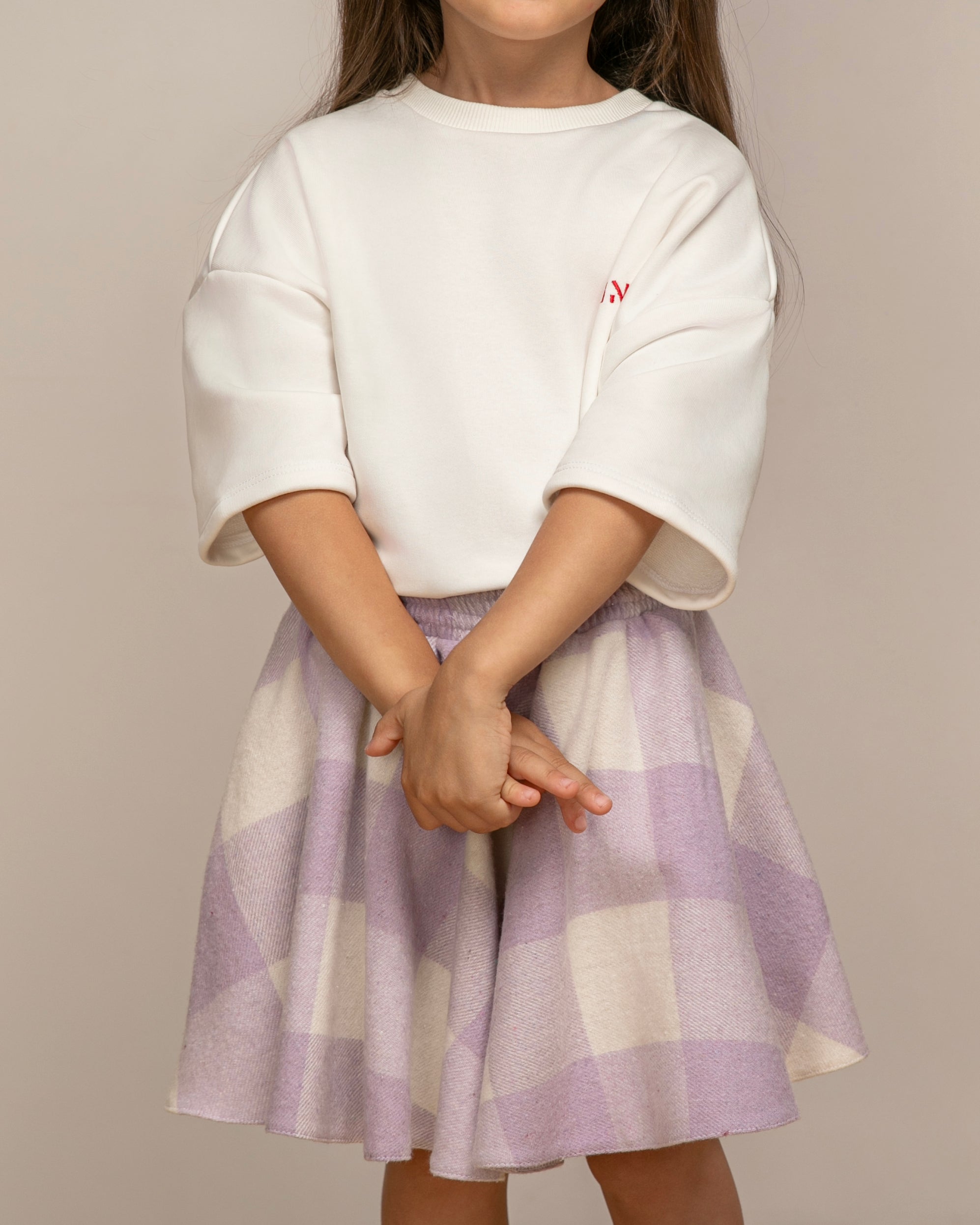 Mini plade-Liliac Skirt