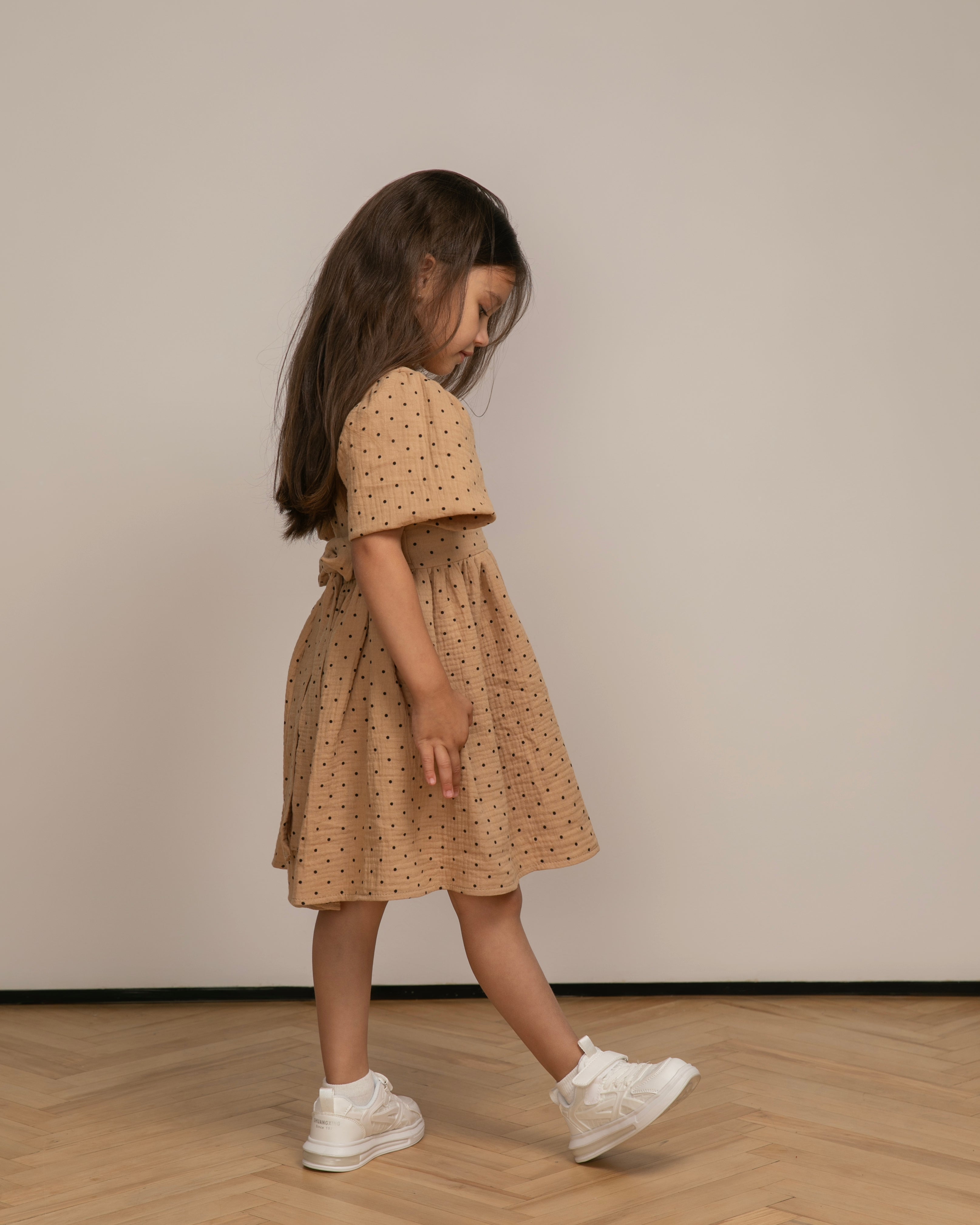 Little Cappucino Polka Dress