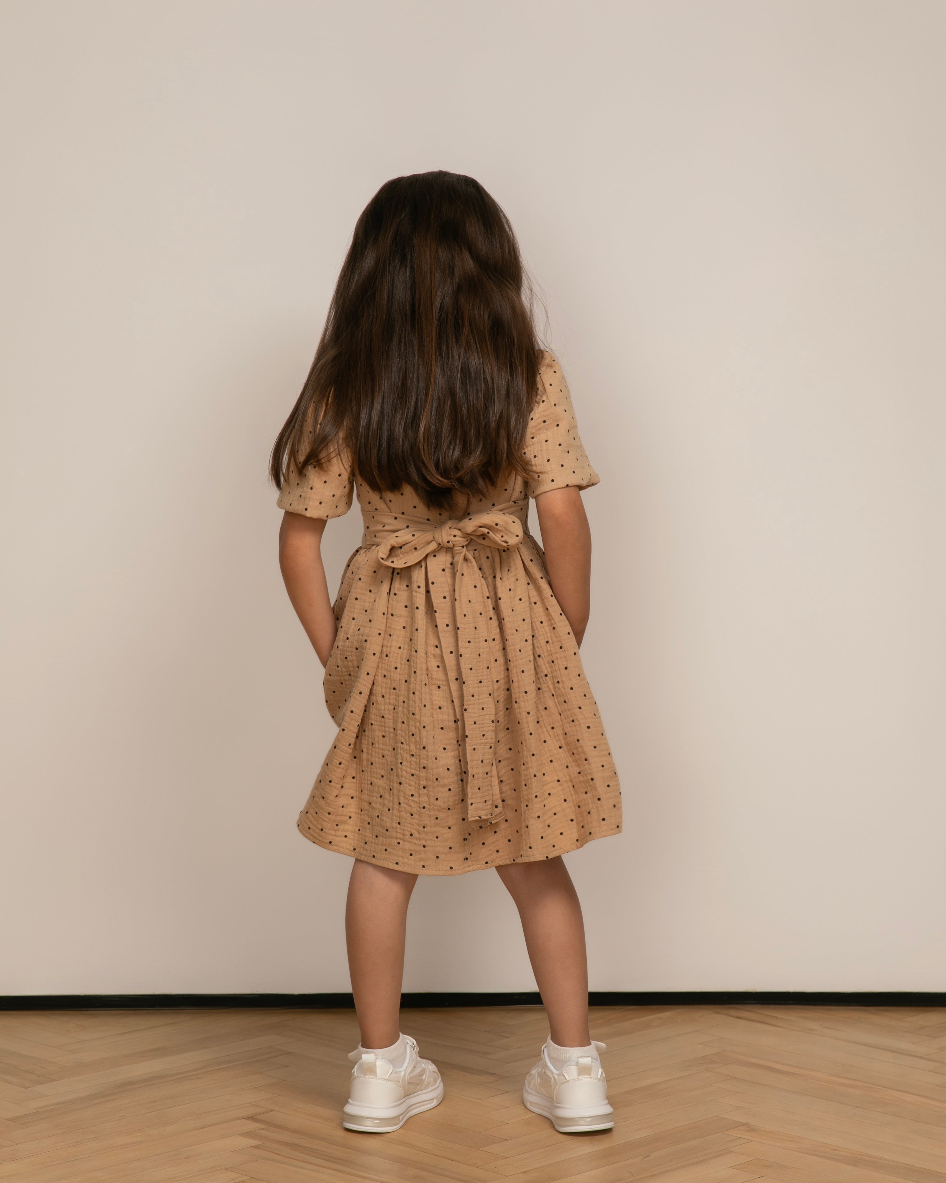 Little Cappucino Polka Dress