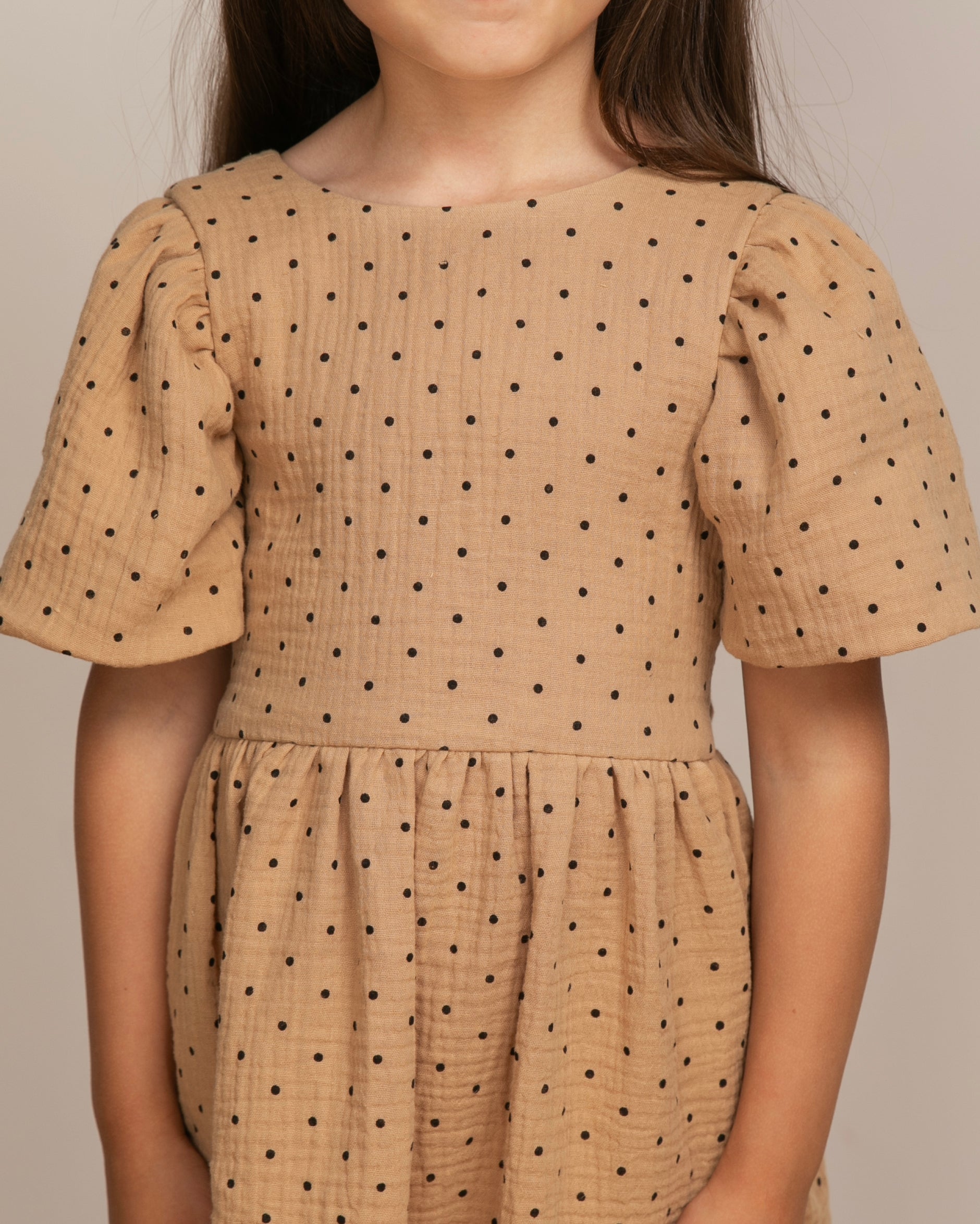 Little Cappucino Polka Dress