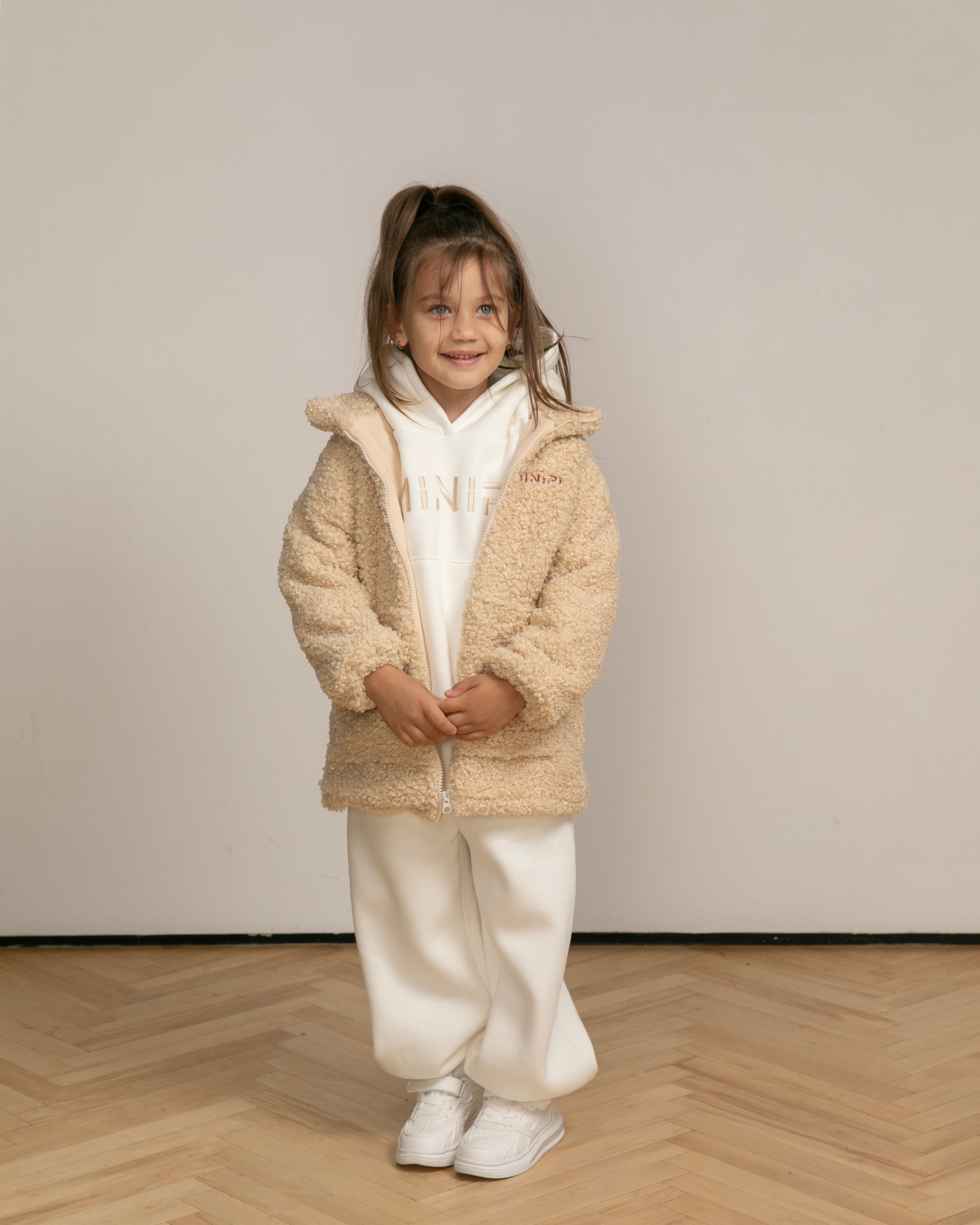 Oatmilk Teddy Zip Jacket