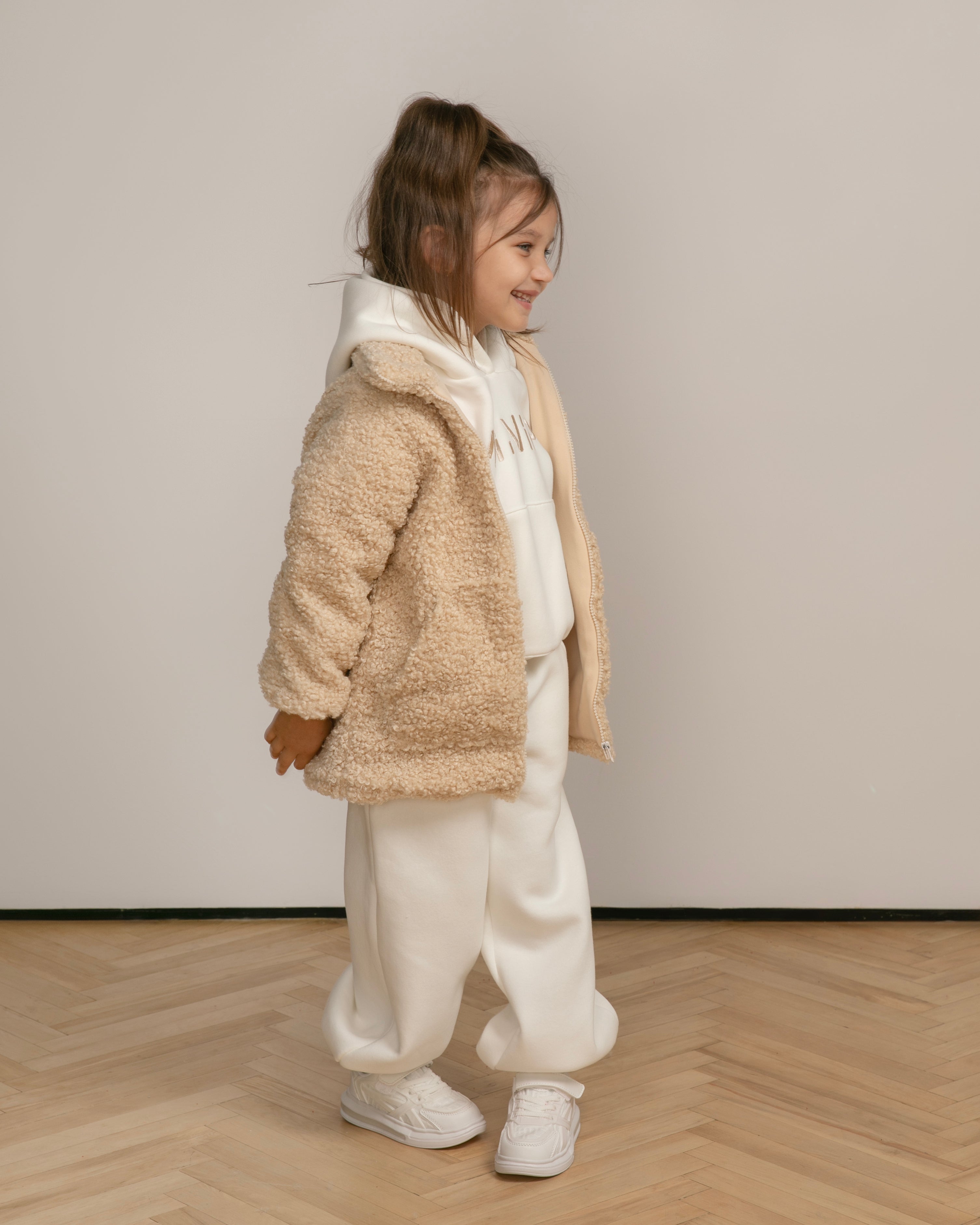 Oatmilk Teddy Zip Jacket