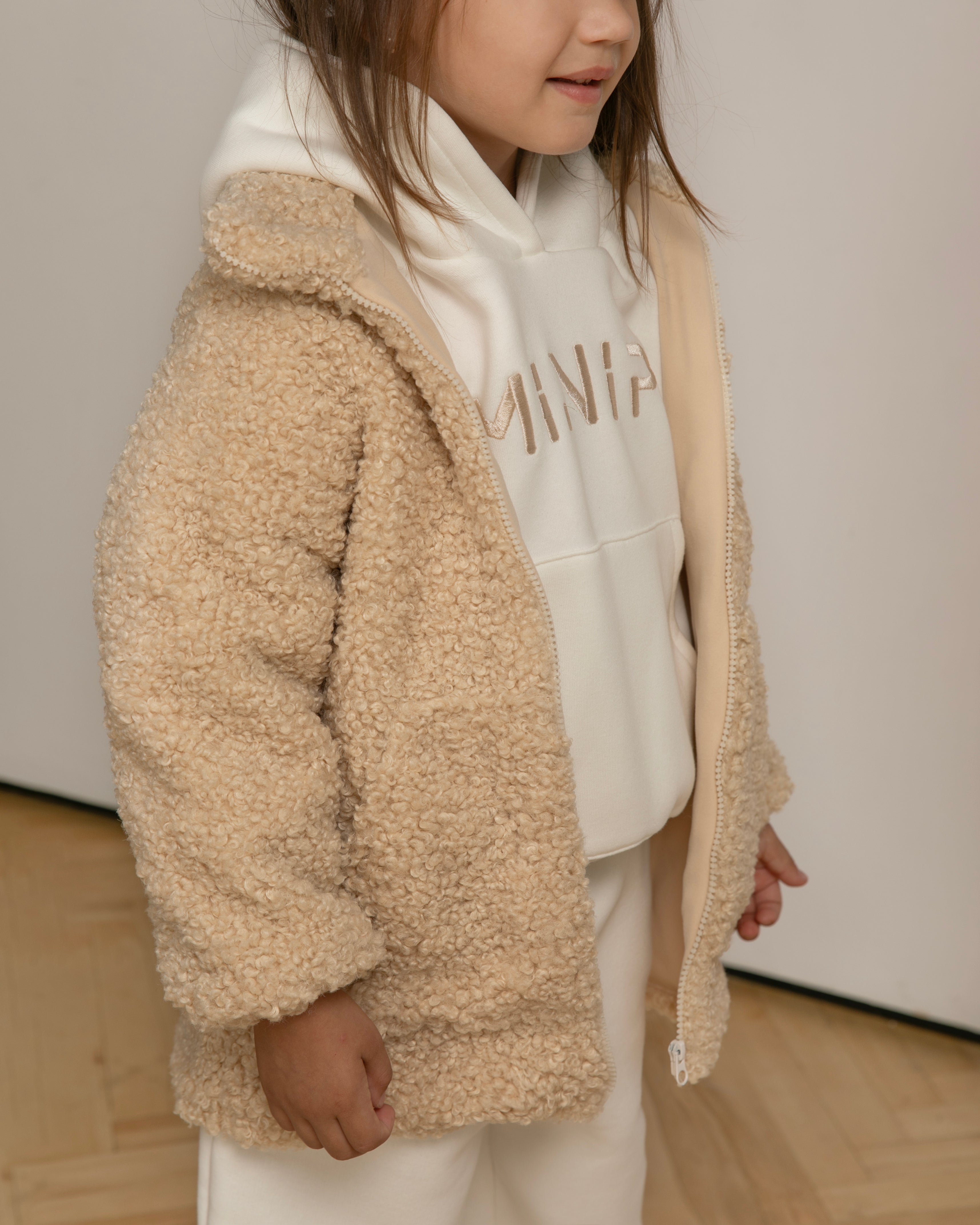 Oatmilk Teddy Zip Jacket
