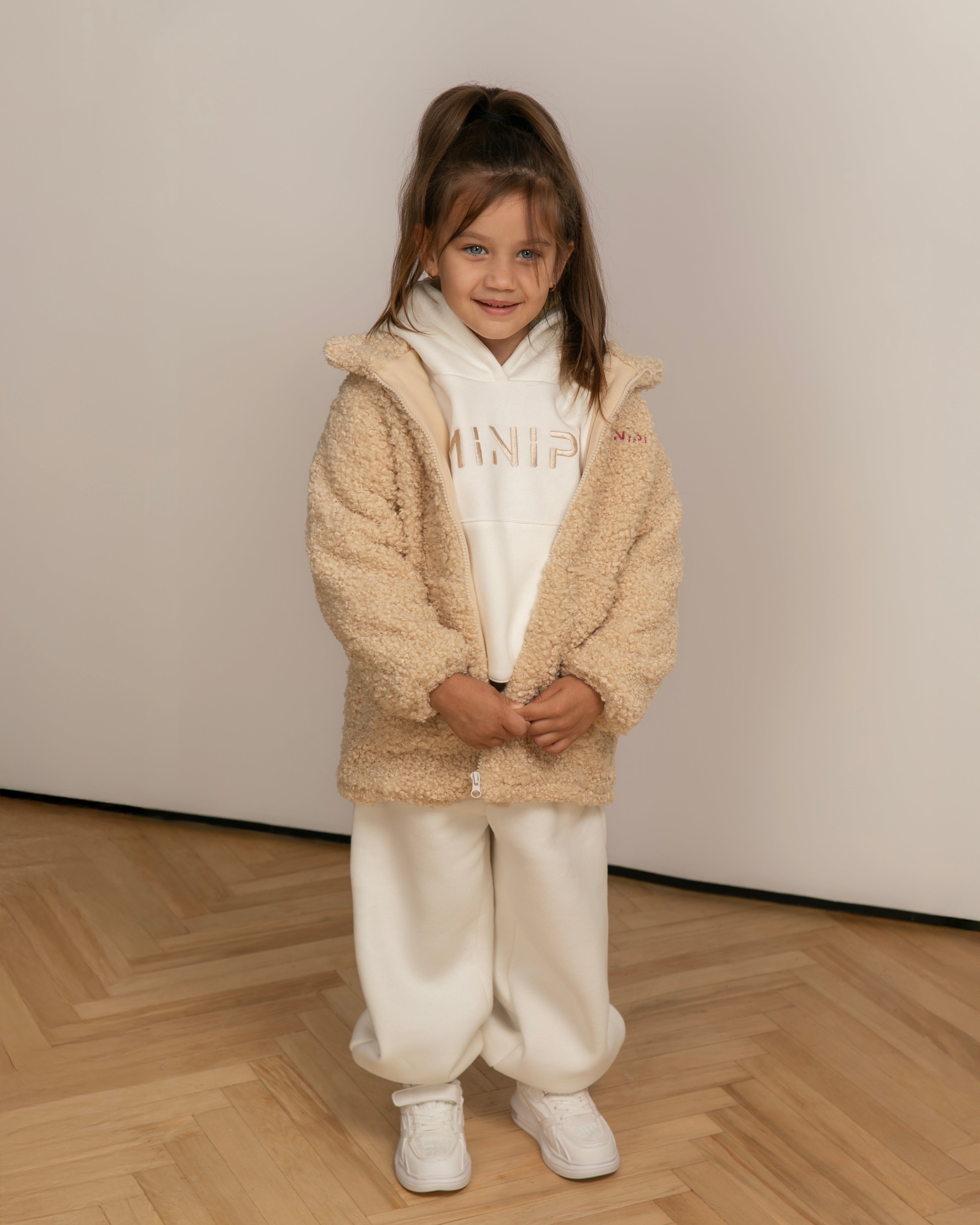 Oatmilk Teddy Zip Jacket