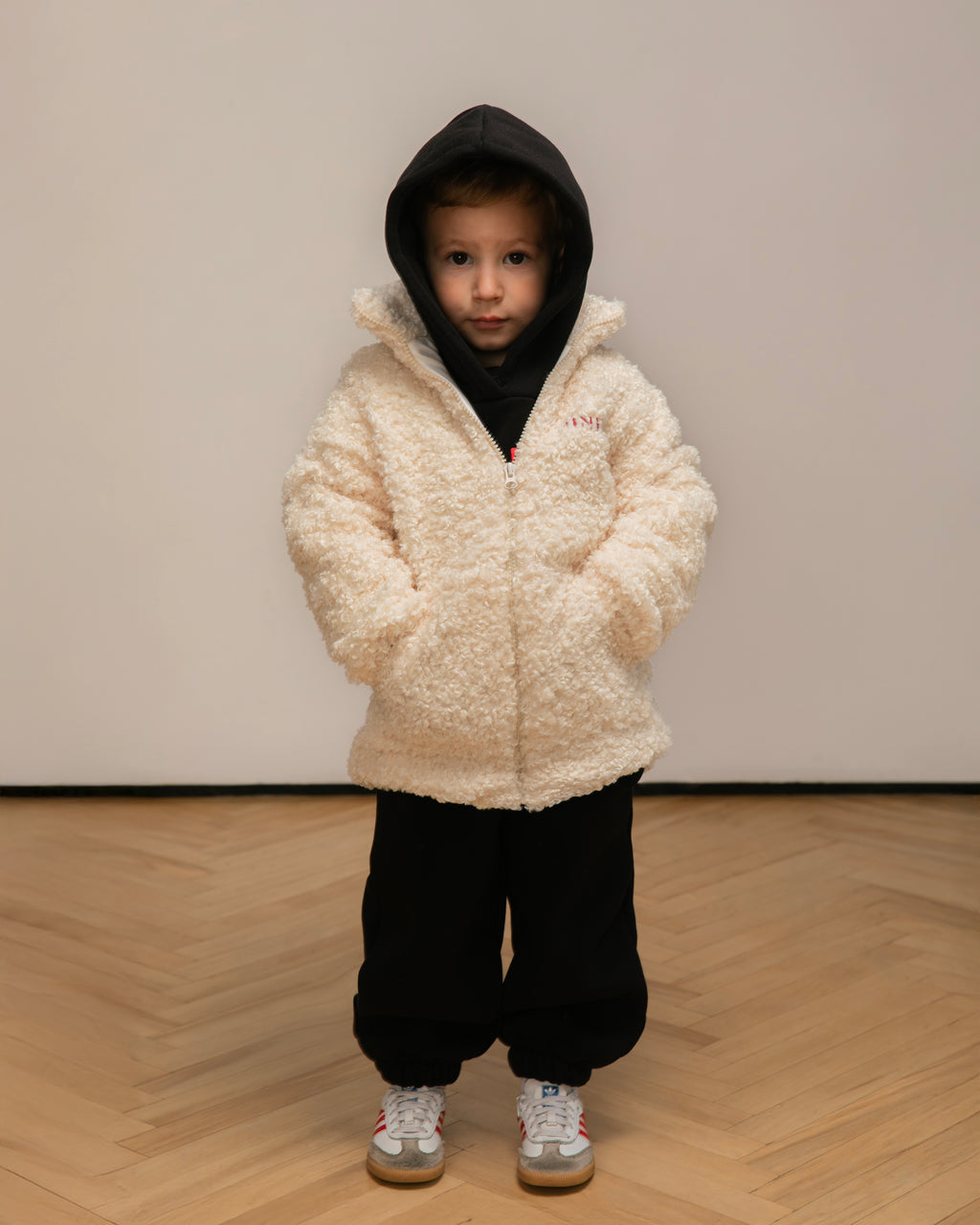 White Teddy Zip Jacket