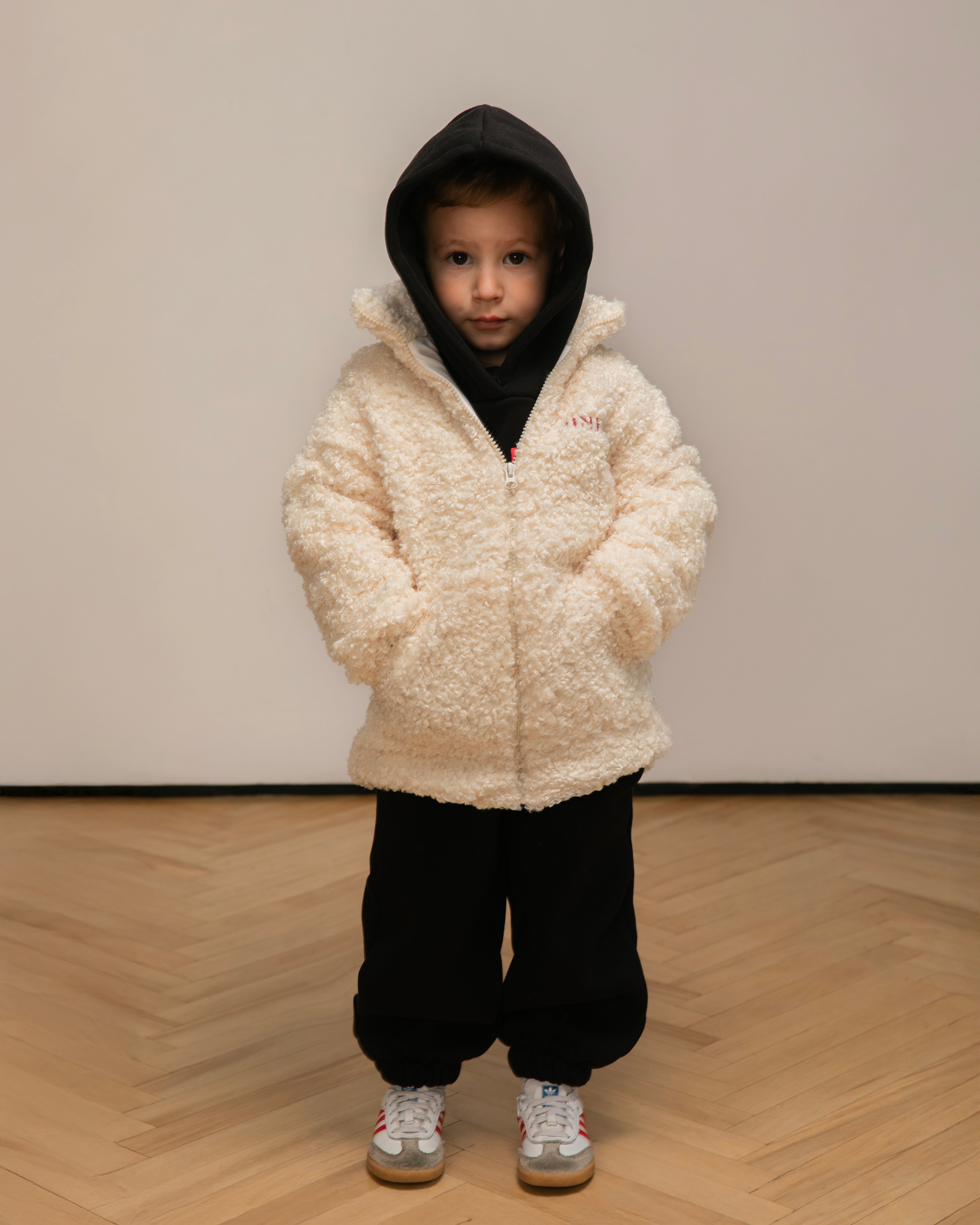 White Teddy Zip Jacket