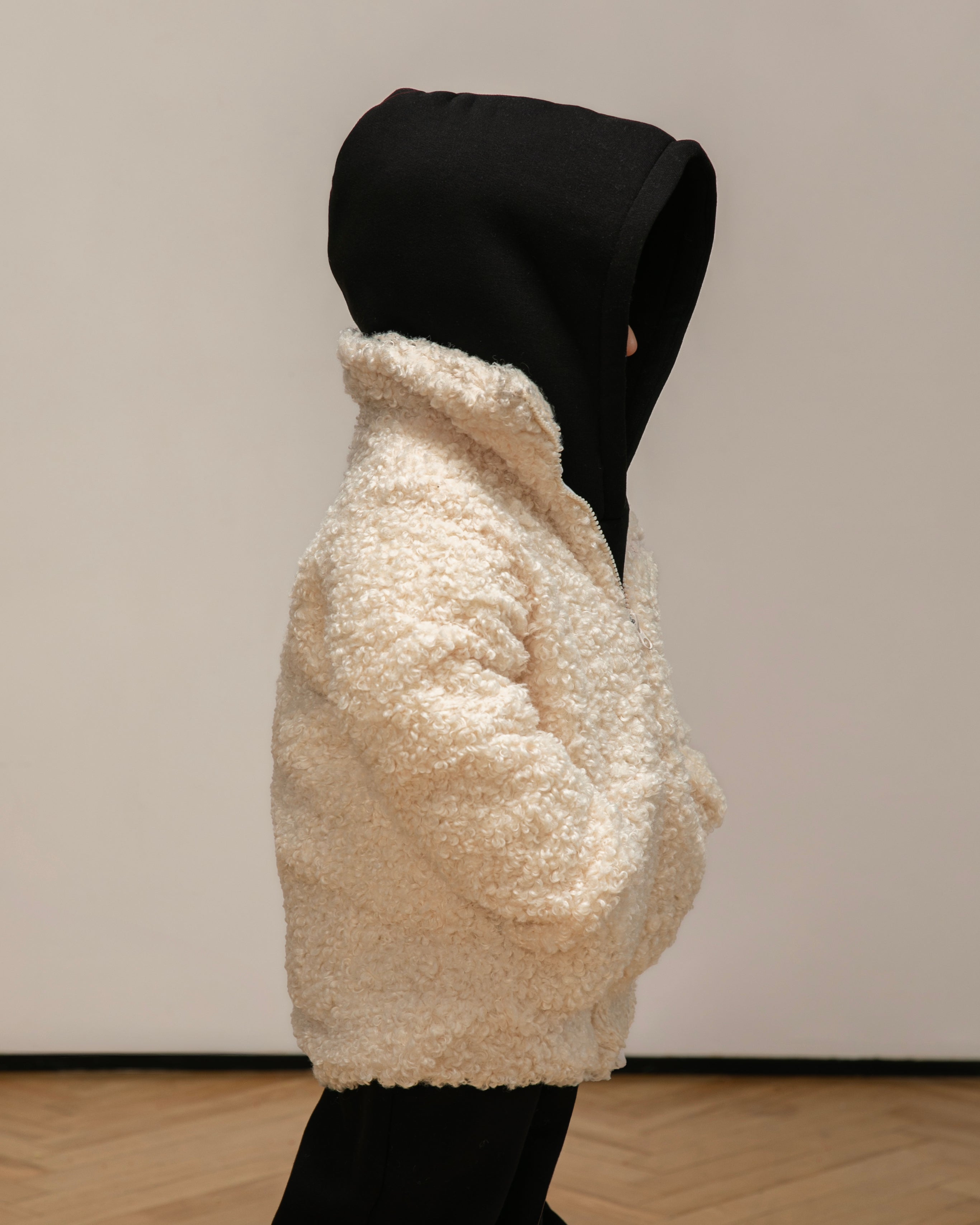 White Teddy Zip Jacket