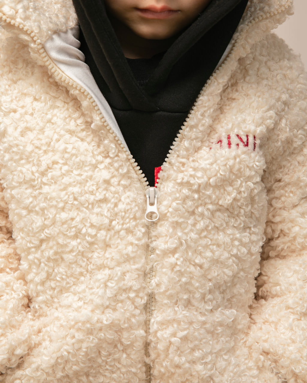 White Teddy Zip Jacket